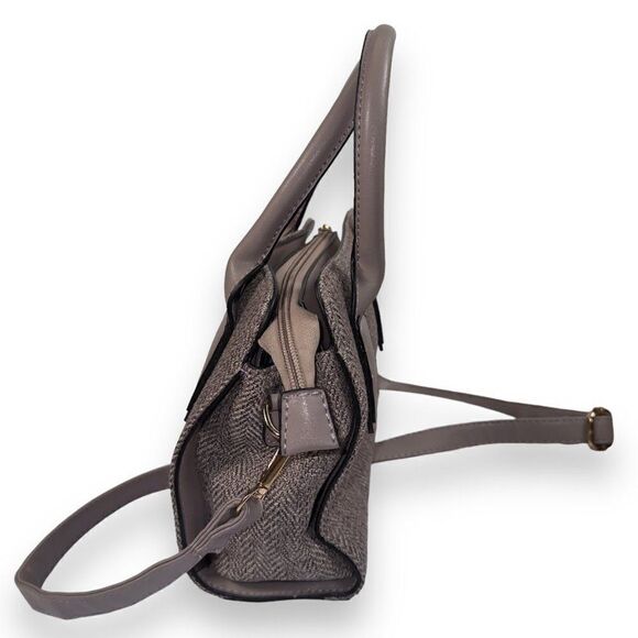 Strathurie Scotland Tweed Herringbone Handbag Purse Grey - Picture 2 of 10
